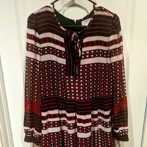 Long sleeve knee length dress